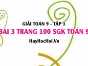 Giải bài 3 trang 100 SGK Toán 9 tập 1: Tam giác vuông,đường...